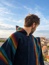 Load image into Gallery viewer, New Collection Blue Alpaca Poncho