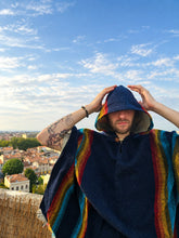Load image into Gallery viewer, New Collection Blue Alpaca Poncho