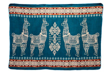 Load image into Gallery viewer, Small turquoise Alpaca Blanket