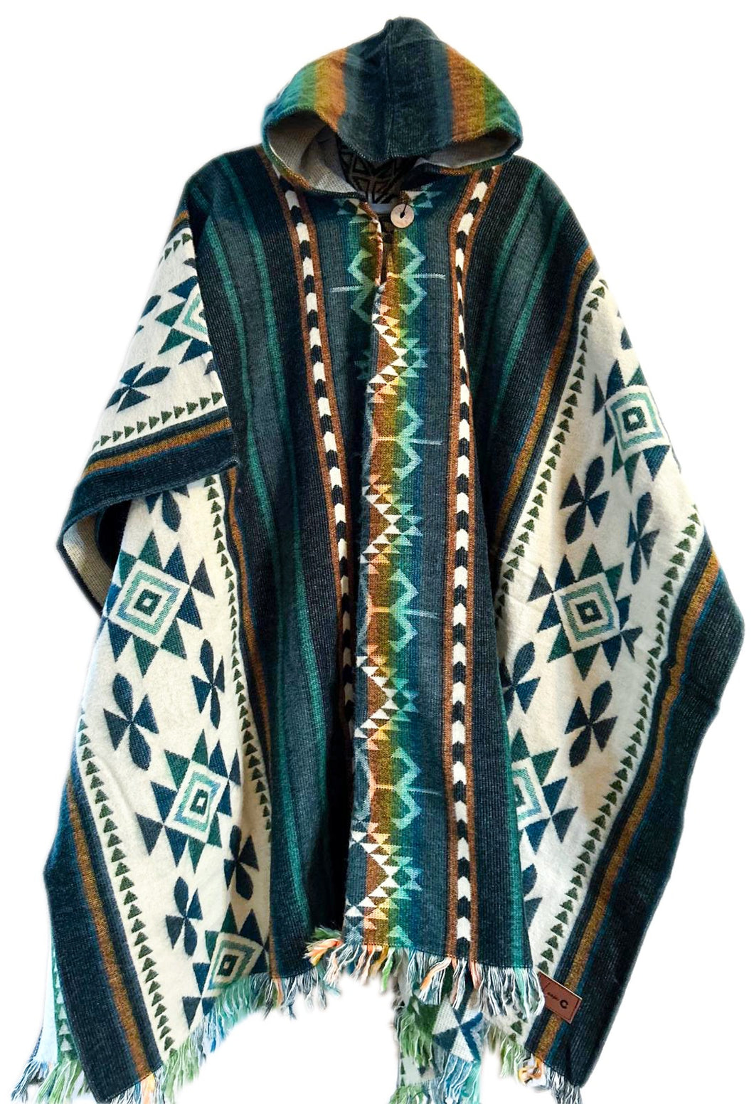 Verde Alpaca Poncho