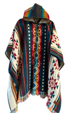 Load image into Gallery viewer, Geometric Colorful  Alpaca Poncho
