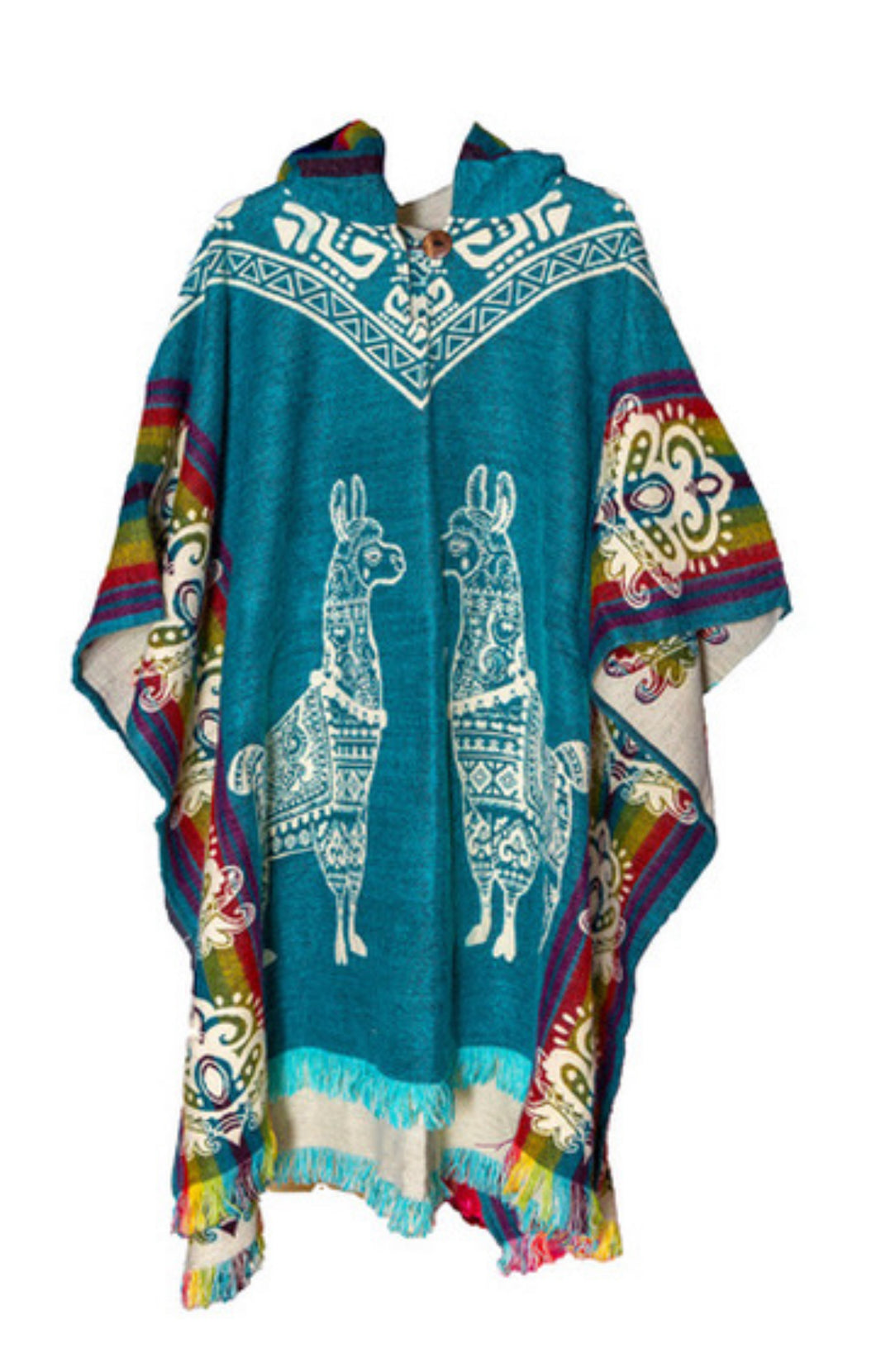 Turquesa Alpaca Poncho