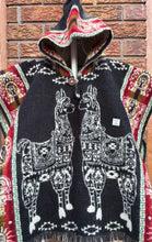 Load image into Gallery viewer, Black Kid Alpaca Poncho
