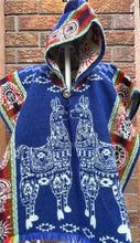Load image into Gallery viewer, Blue Kid Alpaca Poncho
