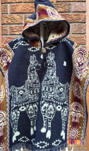 Load image into Gallery viewer, Dark Blue Kid Alpaca Poncho
