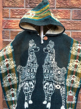 Load image into Gallery viewer, Green Kid Alpaca Poncho

