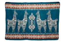 Load image into Gallery viewer, Small turquoise Alpaca Blanket
