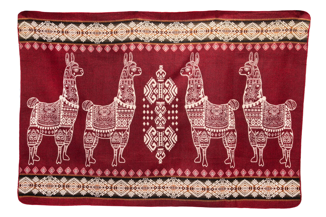 Small Red Alpaca Blanket