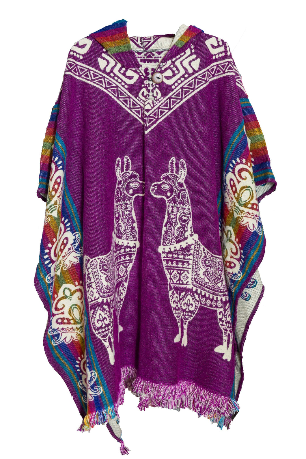 Magenta Alpaca Poncho