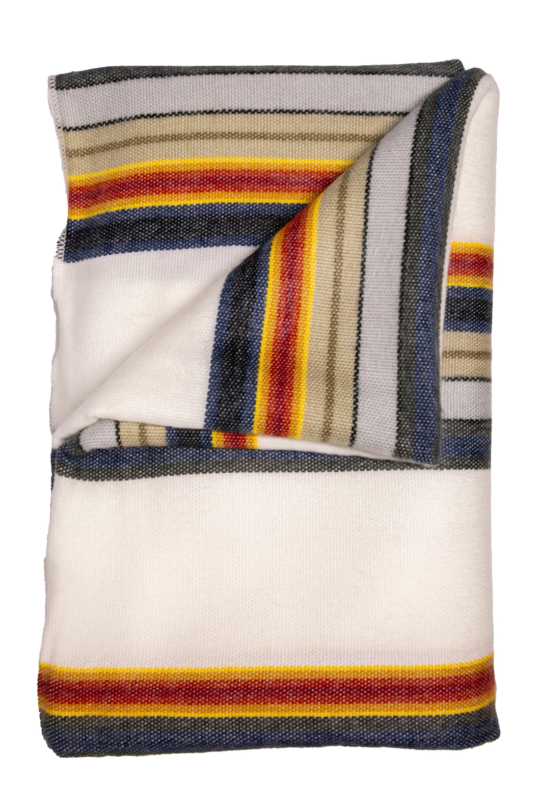 Fiesta White Large Alpaca Soft Blanket