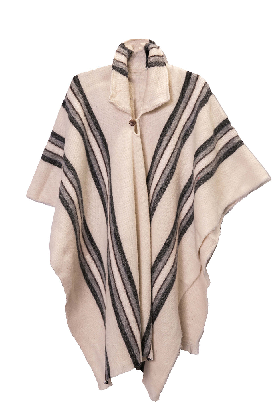 Wool White Poncho