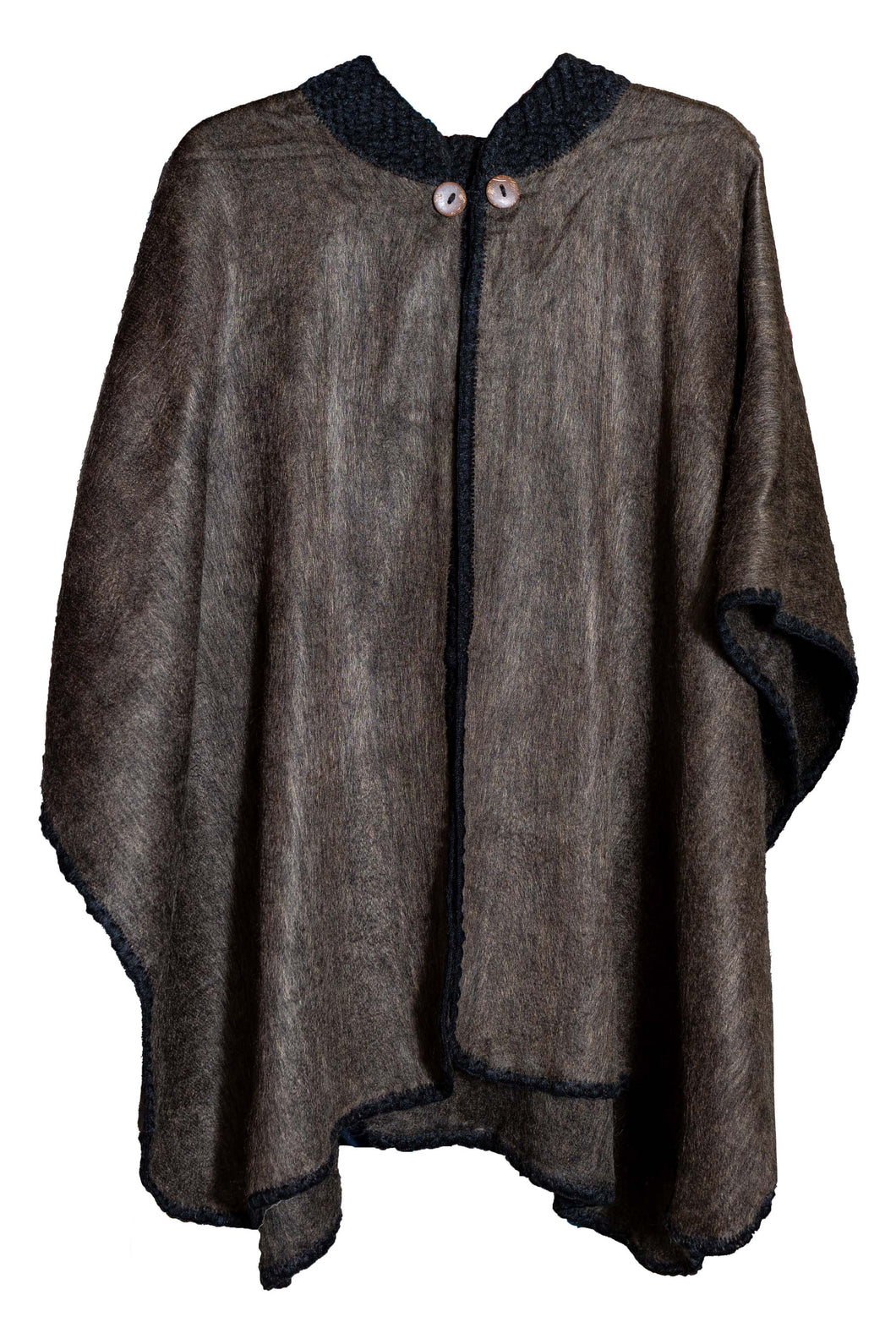 Grey Brown Alpaca Cape
