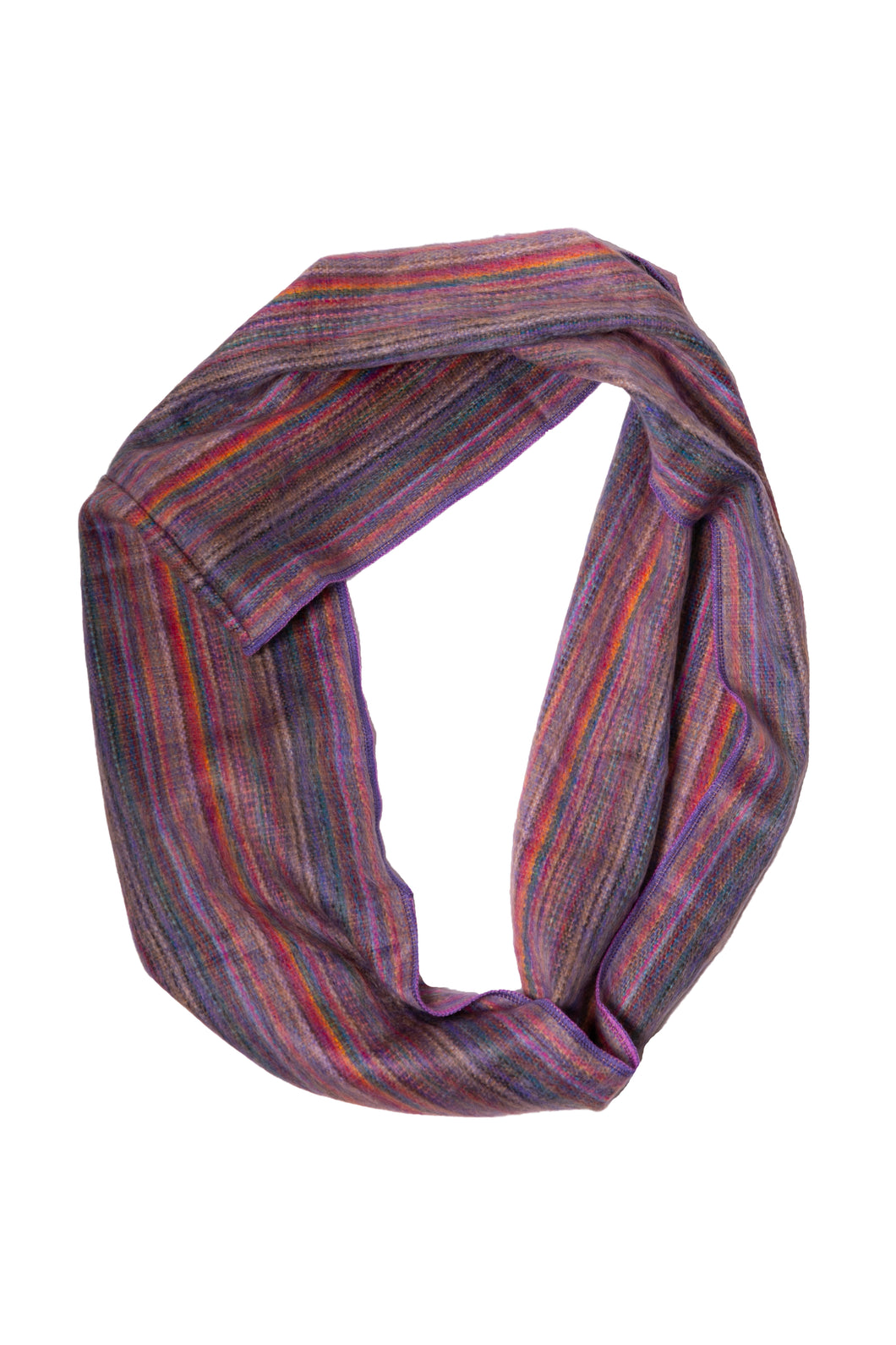 Rainbow Magenta Alpaca Infinity Scarf